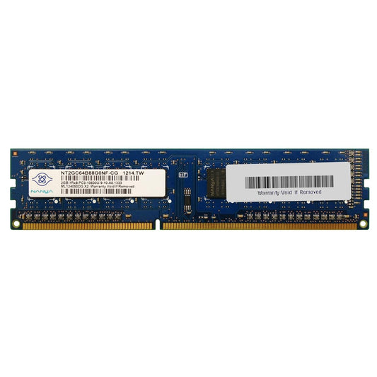 Nanya 2GB DIMM 1333 MHz PC3-10600U DDR3 SDRAM Memory (NT2GC64B88G0NF-CG)