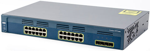 Cisco Catalyst (WS-C2970G-24T-E) 24-Ports Rack-mountable Switch Managed