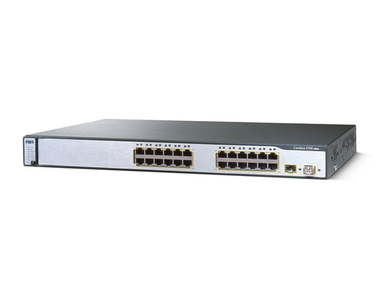Cisco  Catalyst (WS-C3750-24TS-S) 24-Ports Rack-Mountable Switch Managed