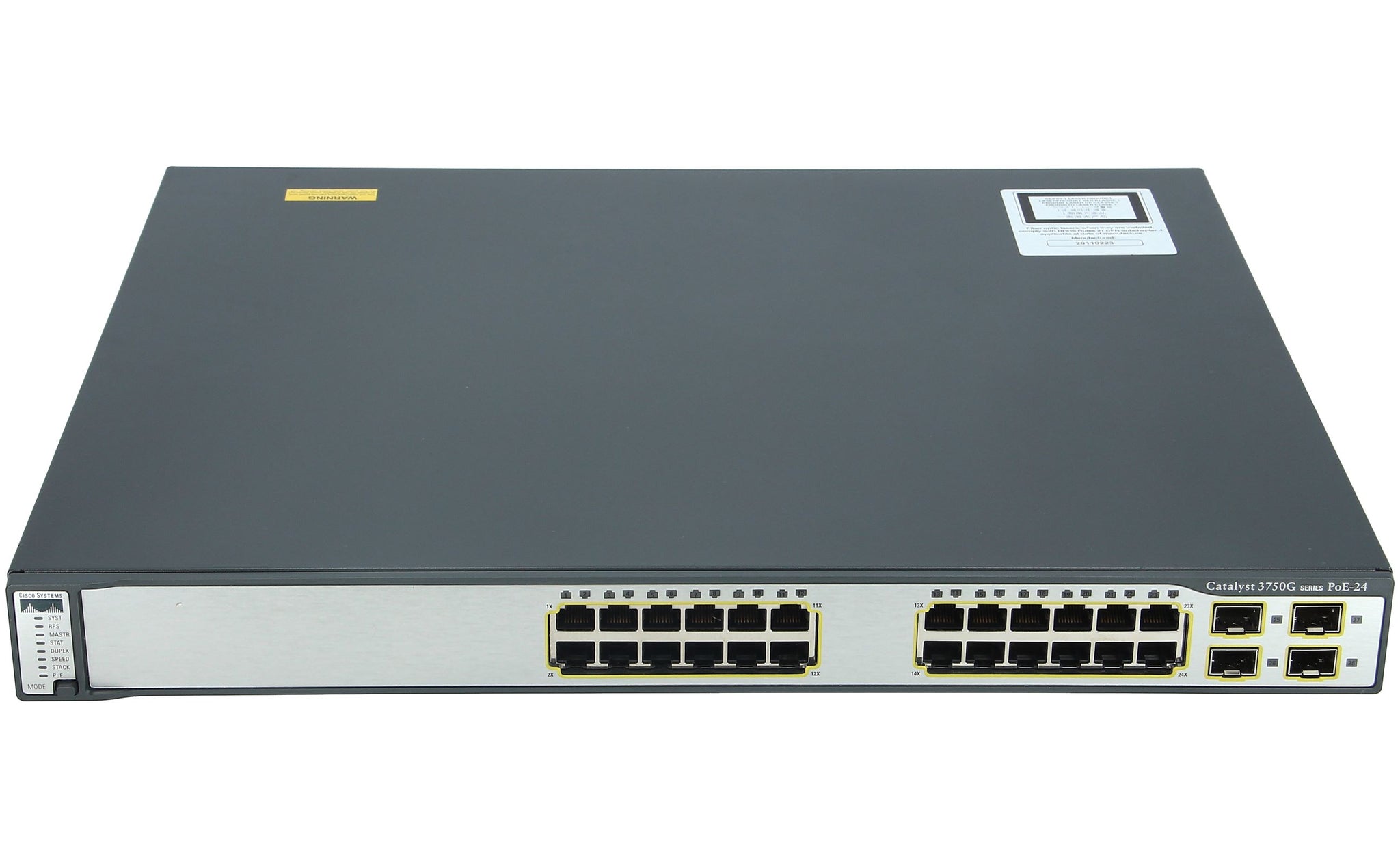 Cisco WS-C3750G-24PS-S 24 Port PoE 10/100/1000 Gigabit Switch