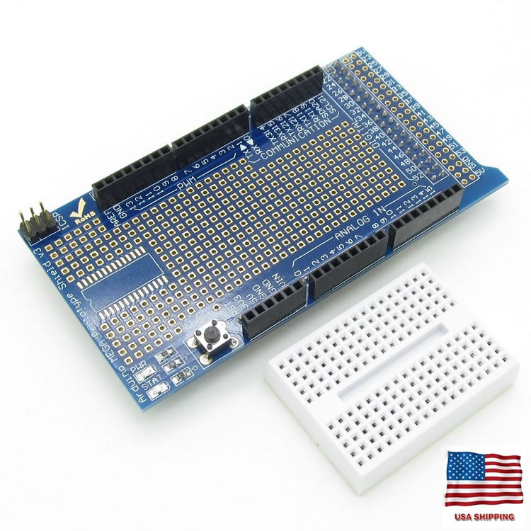 New Prototype Shield ProtoShield V3 + Mini Bread Board For Arduino MEGA