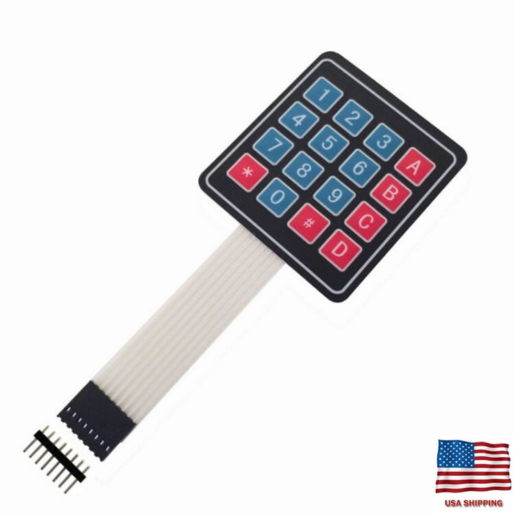 4x4 Matrix Array 16 Key Membrane Switch Keypad Keyboard Arduino AVR Ra ...