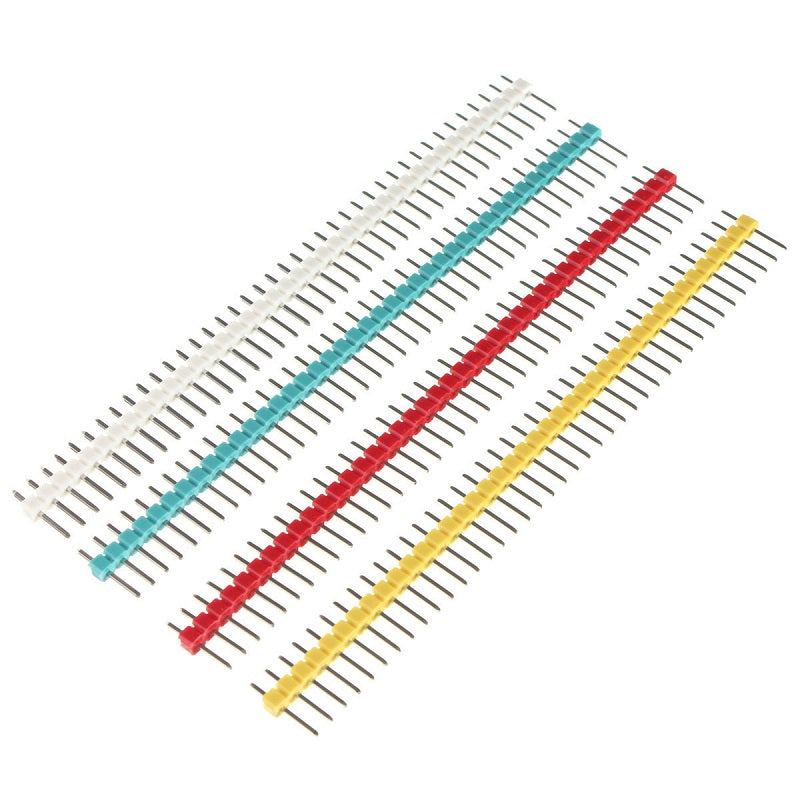 10PCS Multicolor 2.54mm 40Pin Color Male Single Row Pin Header for Arduino DIY