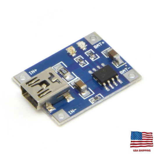 TP4056 5V Micro USB 1A Lithium Battery Charging Board Charger Module Arduino