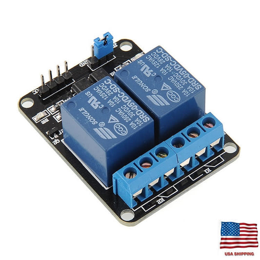 2 Channel DC 5V Relay Switch Module for Arduino Raspberry Pi ARM AVR