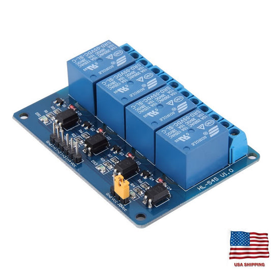 4 Channel DC 5V Relay Switch Module for Arduino Raspberry Pi ARM AVR DSP