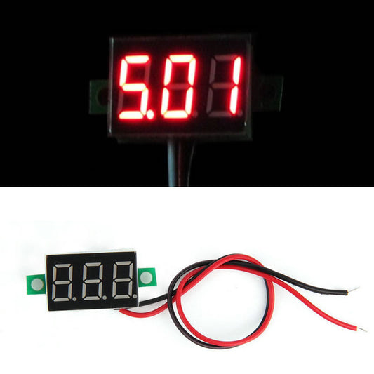 Mini Red DC 0-30V LED Display Digital Voltage Voltmeter Panel For Arduino