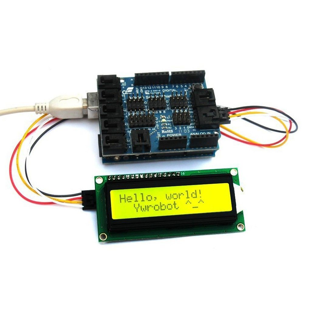 IIC/I2C/TWI 1602 Serial Yellow Backlight LCD Display For Arduino