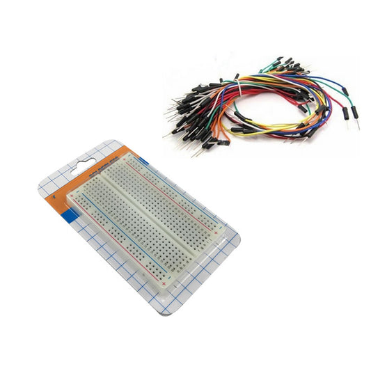 Mini Prototype board Electronic deck & 65pcs Breadboard Wire cable
